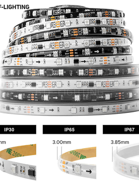 LED全彩灯条WS2811外置IC5050RGB贴片12V幻彩可编程户外工程灯带
