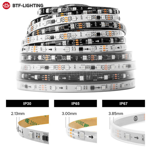 LED全彩灯条12V可编程IC幻彩灯带