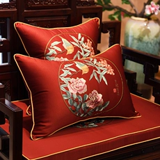 Trung quốc bông và vải lanh đệm cổ điển La Hán giường gỗ gụ đồ nội thất sofa đệm đệm đệm gỗ rắn miếng bọt biển đệm đặt tùy chỉnh đệm lót ghế văn phòng