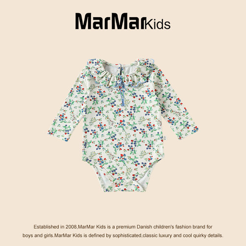 MARMARKID新生儿花边领哈衣