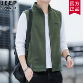 抓绒衣马甲男士 jeep官方正品 秋冬新款 加绒加厚摇粒绒内搭保暖背心
