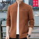 jeep官方正品 潮流休闲外套 抓绒衣男士 秋冬新款 卫衣双面摇粒绒开衫
