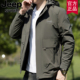 jeep官方正品 加绒外套连帽帅气潮流茄克衫 2024秋冬新款 冲锋衣男士