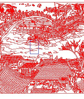 精雕图  清明上河图线稿  jdp 线雕 F1003