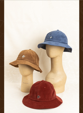 HallowHare灯芯绒圆顶显脸小渔夫帽盆帽百搭时尚简约四季渔夫帽