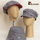 HallowHare波点拼接系列渔夫帽报童帽海军帽