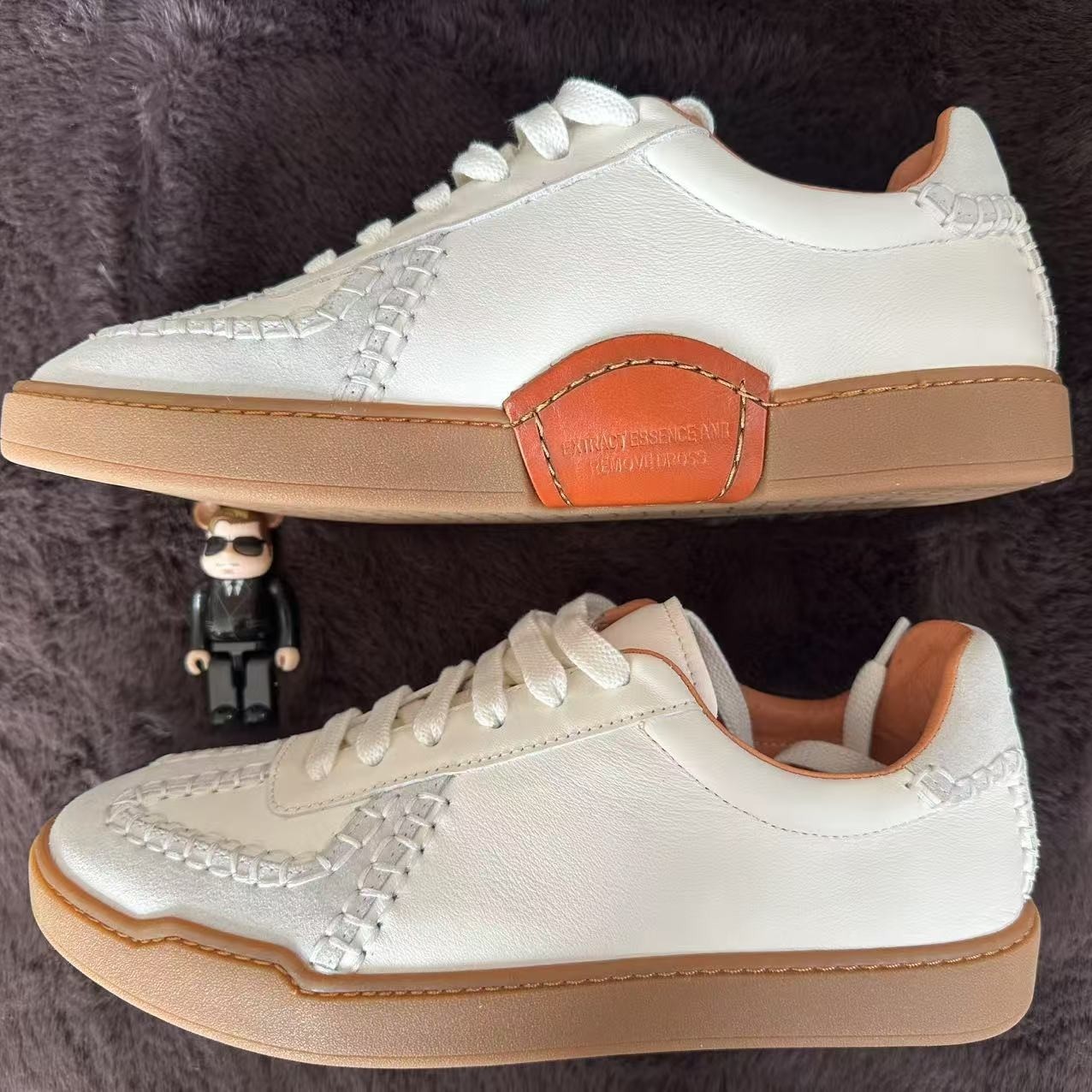 BUEY手工真皮德训鞋小白鞋头层牛皮棒球低帮休闲鞋潮流男女板鞋