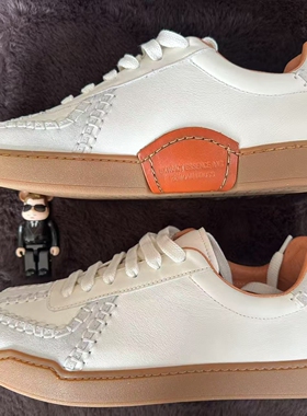 BUEY手工真皮德训鞋小白鞋头层牛皮棒球低帮休闲鞋潮流男女板鞋