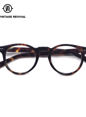 TVR日本手工眼镜框匠心手造经典圆形文艺复古板材男女近视镜架505
