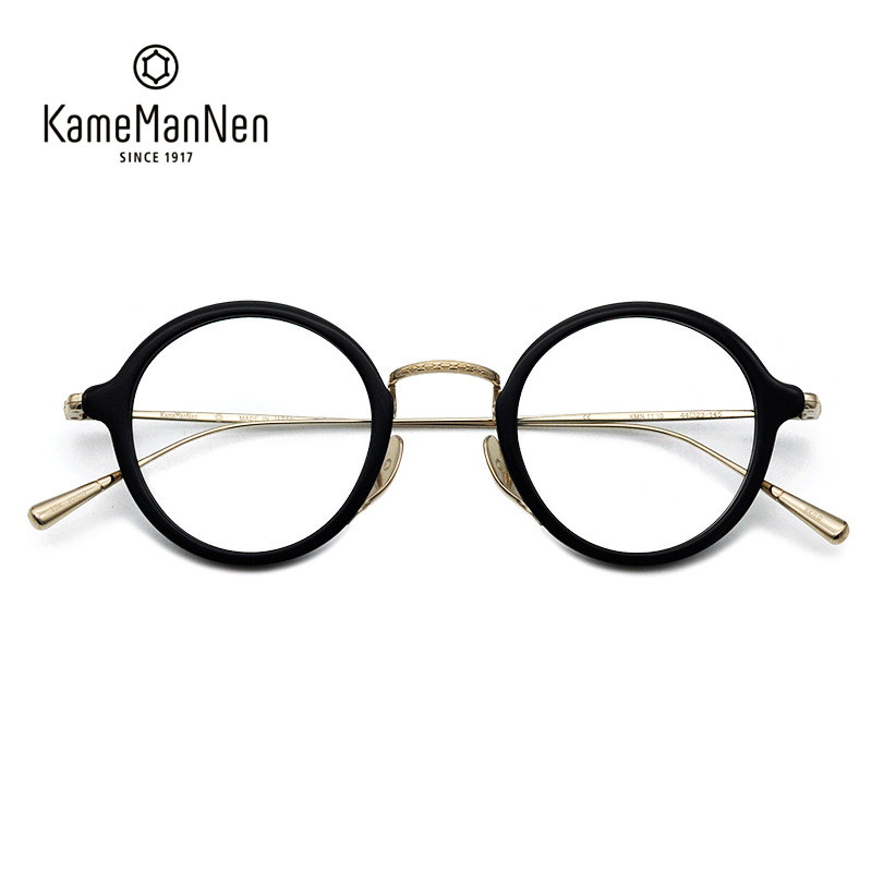 日本手工KameManNen万年龟眼镜框板材复古文艺近视眼镜架KMN-1110