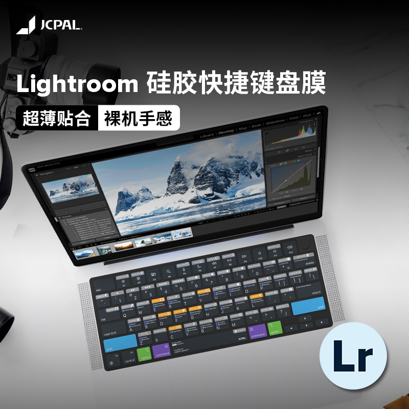 JCPal本朴笔记本键盘膜2024新款15英寸适用于苹果macbookAir14/16寸M3保护膜Air13M2硅胶LR快捷功能键膜超薄