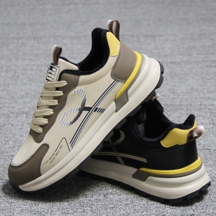 2025冬季新款加绒二棉男鞋潮流舒适百搭运动鞋软底耐磨跑步休闲鞋