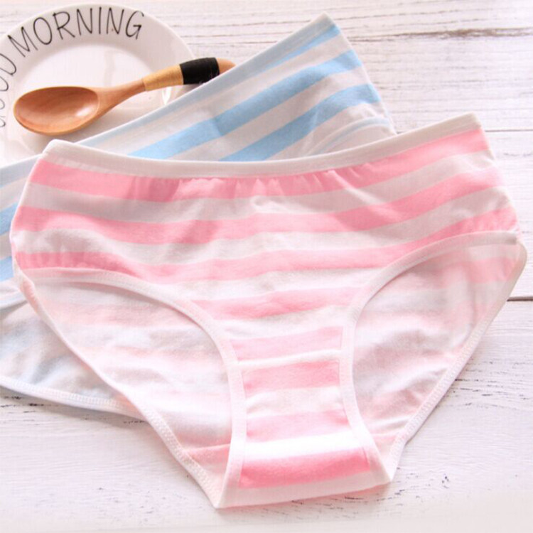 日系软妹二次元少女cos蓝白条纹胖次初音纯棉内裤女生动漫周边