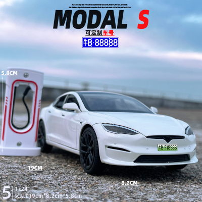 合金124特斯拉modelS车模玩具