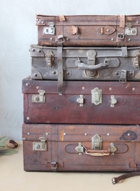 民国老旧手提箱拍摄道具装饰品