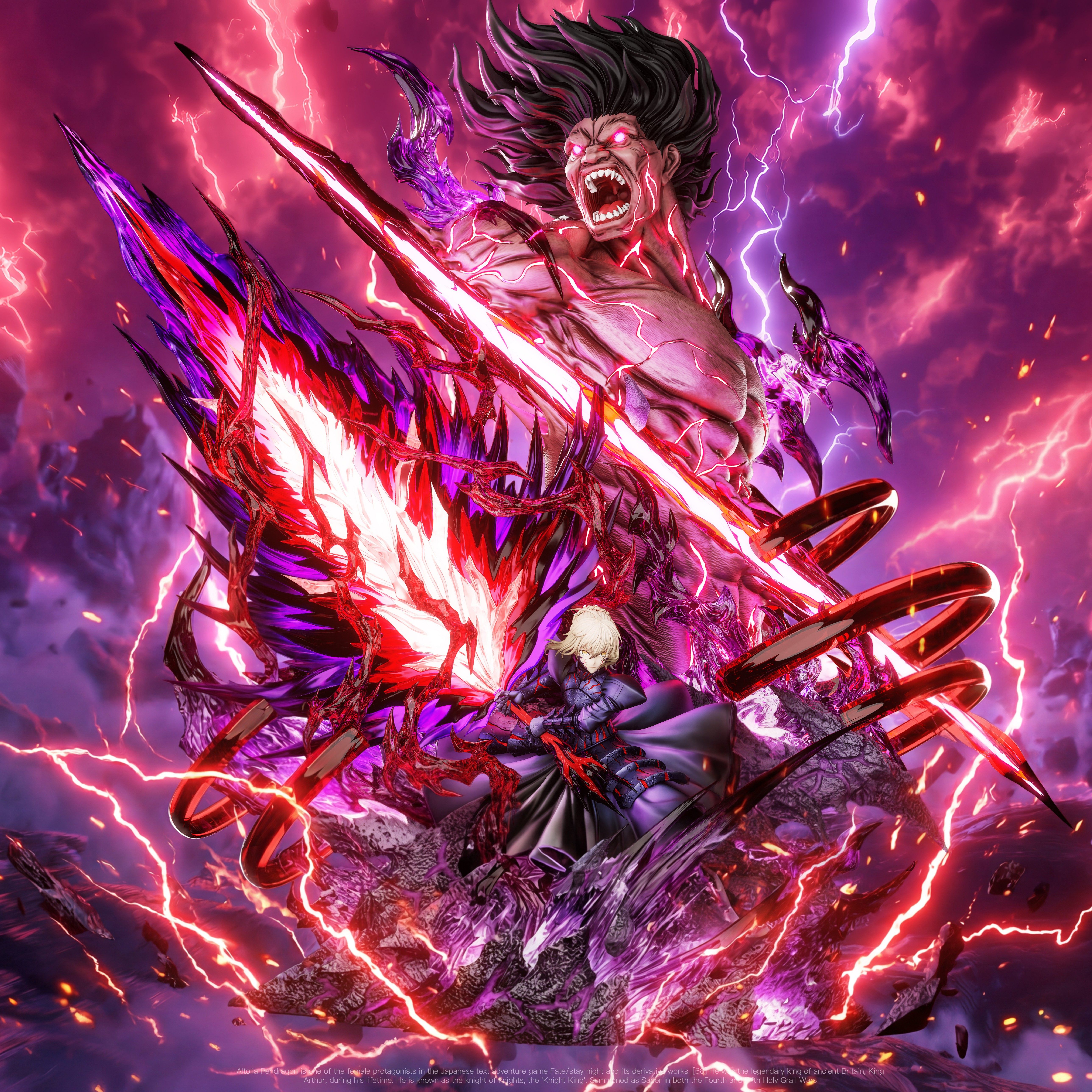 【九月JJ2店】定金掠影X DEMONS 史诗级别收藏雕像 001 黑毛 女雕