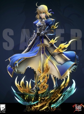【九月JJ2店】定金Noc工作室 亚瑟王呆毛王 Fate Saber 女雕
