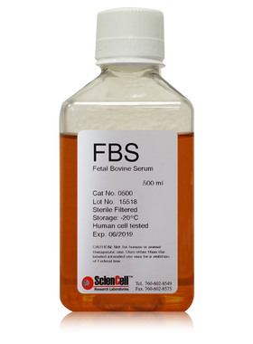Sciencell 0500 Fetal Bovine Serum 胎牛血清 500ml