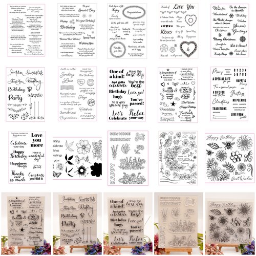 透明印章英文单词短句手帐橡皮章