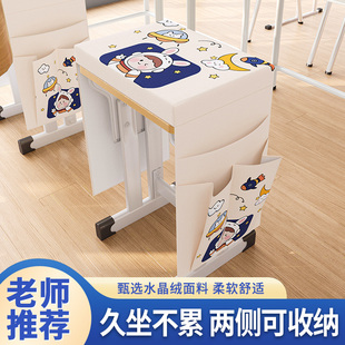 60cm学生坐垫长方形椅子卡通记忆棉加厚屁股垫凳子垫教室久坐