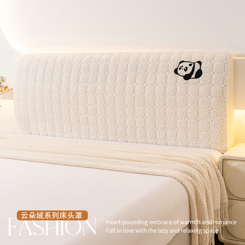 床头套罩亲肤舒适卡通床头罩粉色针织床头套罩可爱熊猫简约装饰罩,居家布艺,床头罩,淘宝优惠券,粉丝福利购,淘宝优惠卷