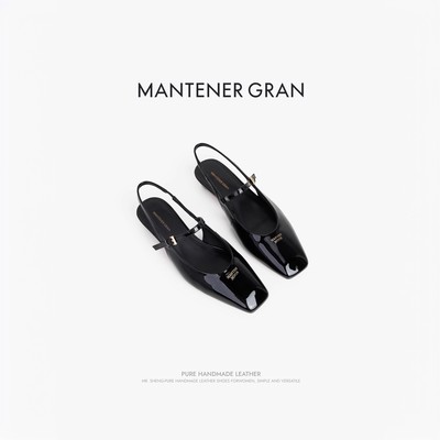 MantenerGran 方头细带凉鞋女2025新款夏季法式小凉鞋外穿 MG女鞋