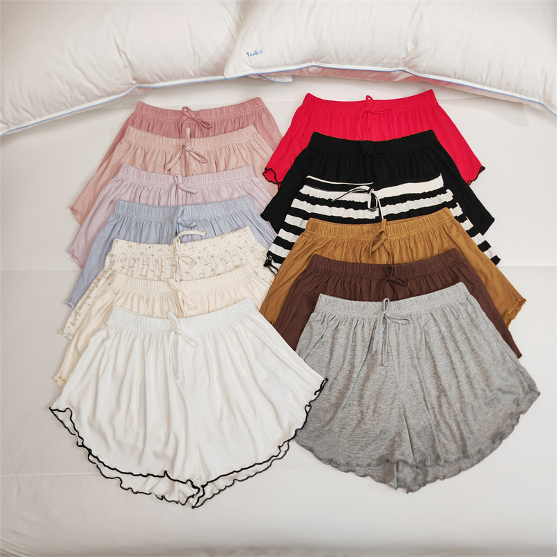 居家裤睡衣女夏季可外穿性感韩版芭蕾短裤纯欲法式莫代尔棉睡裤