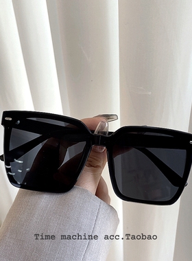 2023韩版高级感黑色方形大框太阳镜男ins网红个性显脸小太阳镜女