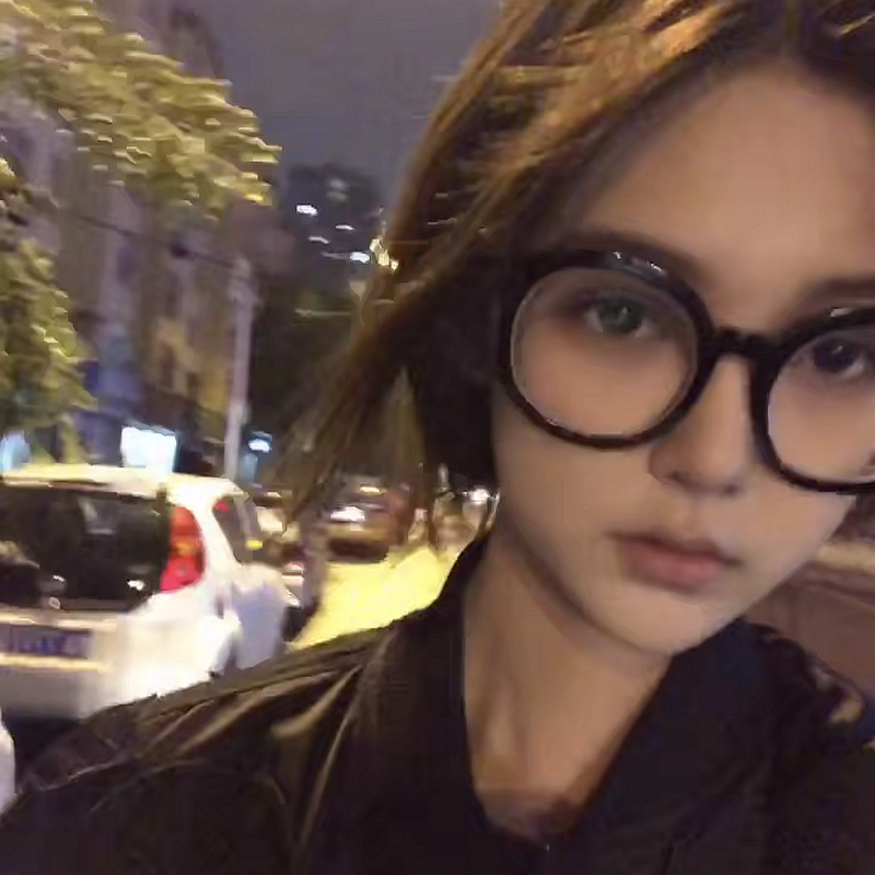 黑色粗框网红同款眼镜女韩国圆形大脸复古文艺平光防蓝光近视镜潮
