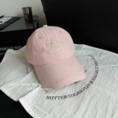 韩版 小清新可爱小熊刺绣棒球帽女2025赵露思同款 粉色鸭舌帽子潮牌