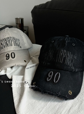 潮牌重工水洗刺绣棒球帽