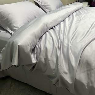 出口美国订单60支100%竹纤维冰爽丝滑加大床单被罩枕套四件套ab版