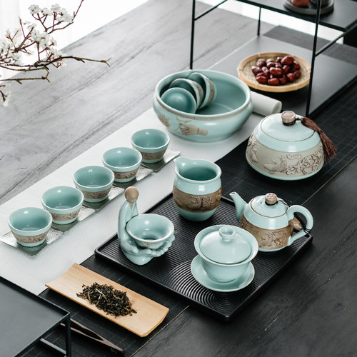 陶瓷客厅整套开片功夫茶具