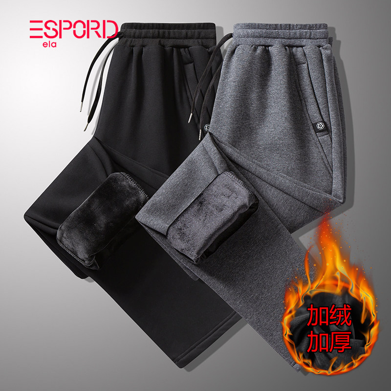 加绒卫裤直筒休闲裤男士松紧腰运动裤子宽松青中年保暖加厚长裤冬,男装,卫裤,淘宝优惠券,粉丝福利购,淘宝优惠卷