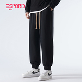 重磅宽松卫裤 螺纹束脚青年潮流抽绳长裤 男运动休闲裤 2025春秋新款