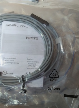 FESTO新款气水分离器气缸fest0费斯托磁性开关SME-8M-24V 213288