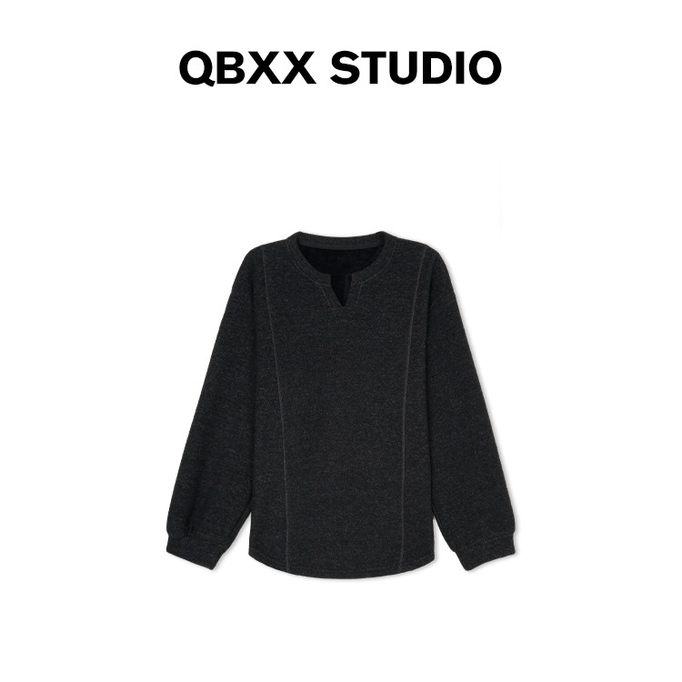 铅笔小鑫大码女装 休闲简约明线设计保暖加绒圆领大码显瘦卫衣,女装/女士精品,大码内搭,淘宝优惠券,粉丝福利购,淘宝优惠卷