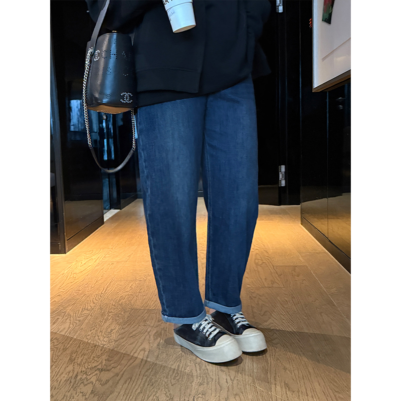 铅笔小鑫大码女装 洗水翻边 收脚设计 显瘦遮胯 宽松显瘦哈伦裤