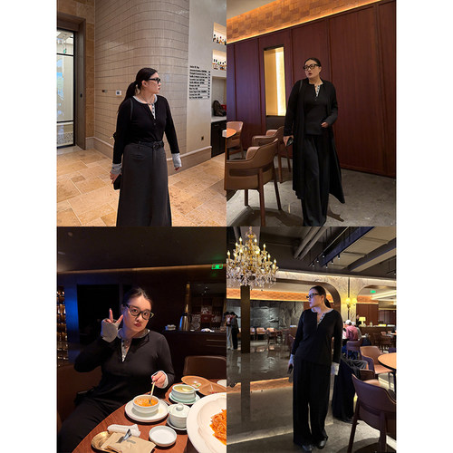 铅笔小鑫大码女装 显瘦套装 吸睛显瘦 裤子上衣外套