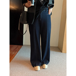 铅笔小鑫大码女装 宽松高腰丹宁牛仔修饰腿型显瘦阔腿裤