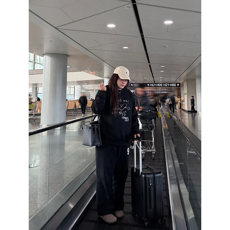 铅笔小鑫大码女装 套装新搭慵懒显瘦印花上衣+裤子套装,女装/女士精品,大码套装,淘宝优惠券,粉丝福利购,淘宝优惠卷