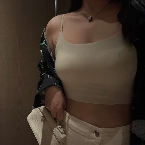 铅笔小鑫带胸垫防走光打底美背