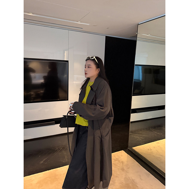 铅笔小鑫大码女装松弛精致法式慵懒经典廓形风衣外套
