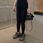 女装 简约显瘦弹力瑜伽裤 运动紧身打底裤 铅笔小鑫大码 鲨鱼裤