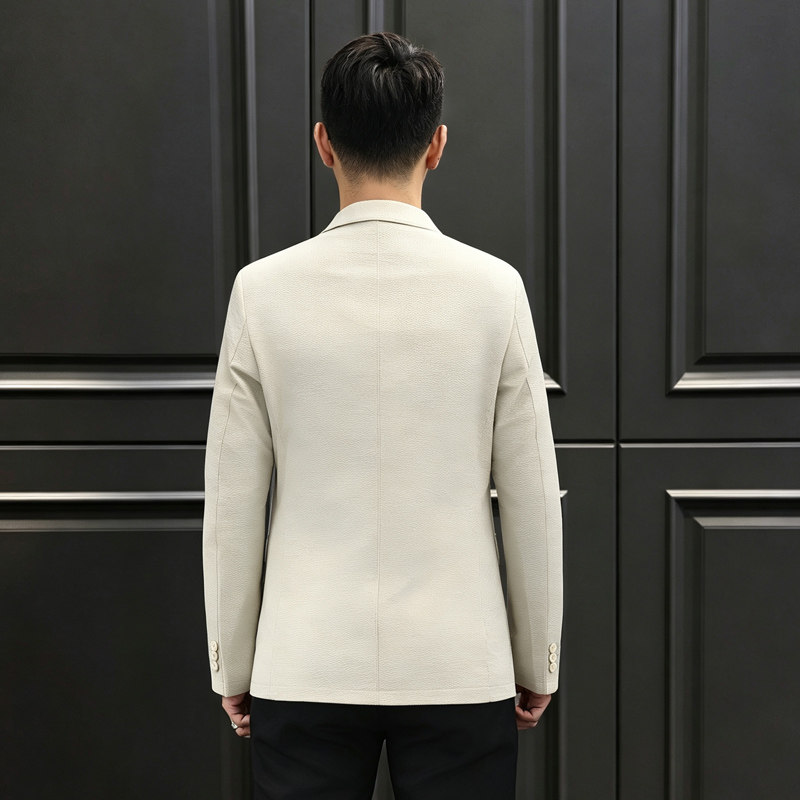 2026春装新款西服外套男轻薄款泡泡纹西装男士便服2611P165,男装西服套装,电商D225