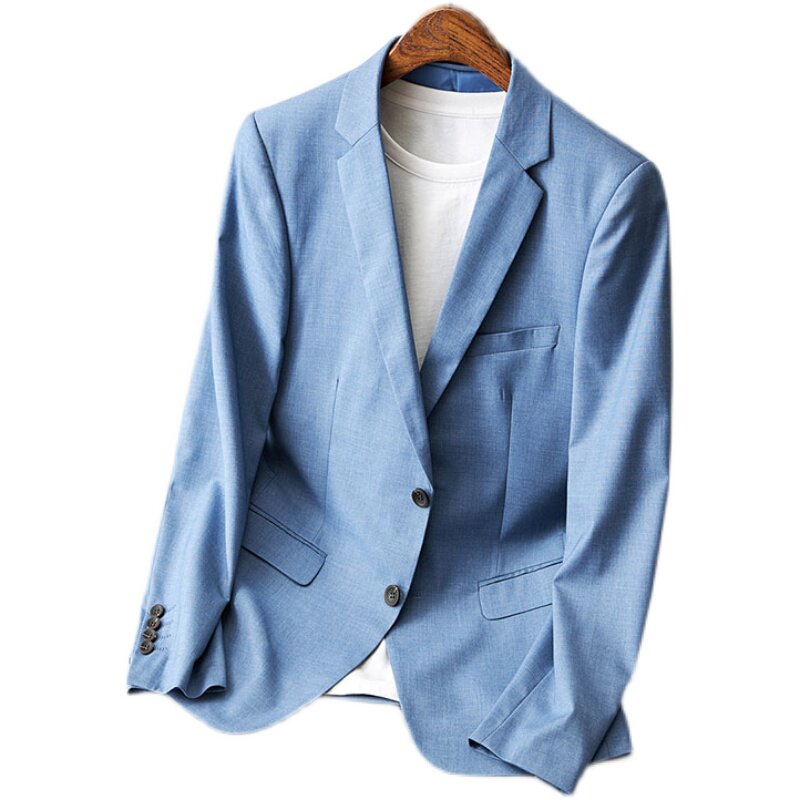 【长期有货】2021薄款小西装蓝色男士单西西服外套810-1P155,男装西服,电商D225