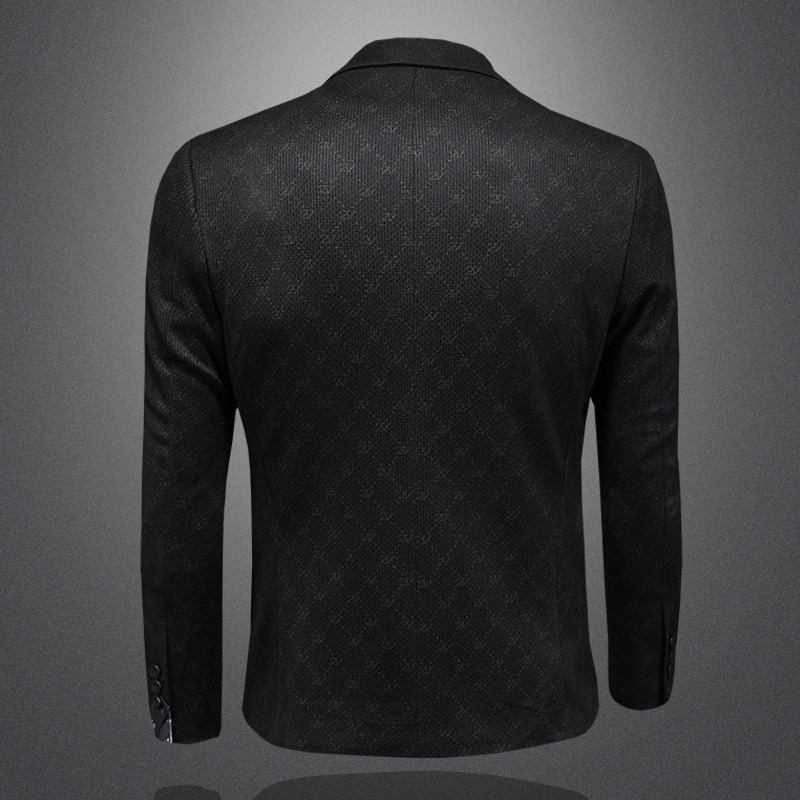 新款秋季新款男装西服弹力印花潮流便西休闲西装XCX2308P180,男装西服套装,电商D225