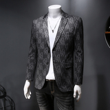 2021男士印花便西秋季修身上衣西服小西装外套761P175控价318，男装西服，电商D225