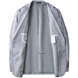 春秋新款格子小西装男士修身休闲单件西服1379P155，男装西服，电商D225