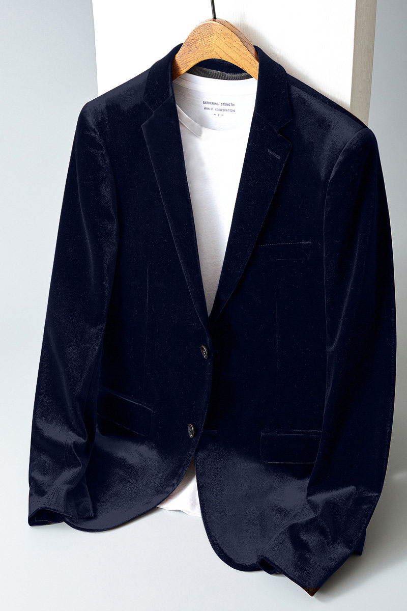 2026春季新款男士西装金丝绒西服男上衣外套6801P175,男装西服套装,电商D225